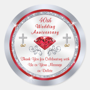 Christliche individuell anpassbare Sticker zum 40.