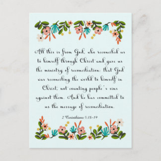 Christliche Inspiration Art-2 Korinthians 5:18-19 Postkarte