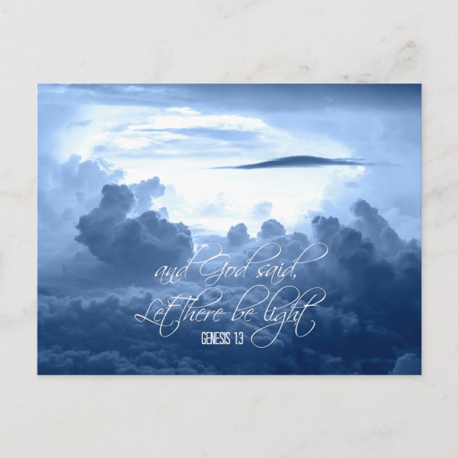 Christliche Inspiration: Gelassen Licht Postkarte (Vorderseite)