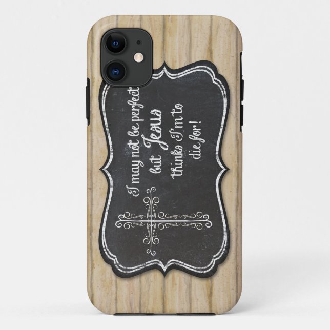 Christliche Inspiration Jesus Cross Chalkboard Case-Mate iPhone Hülle (Rückseite)