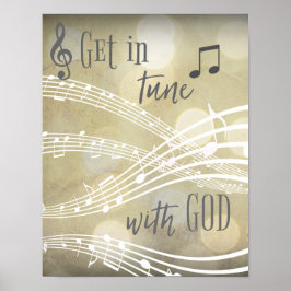 Christliche Inspiration: Mit Gottes Zitat stimmen Poster