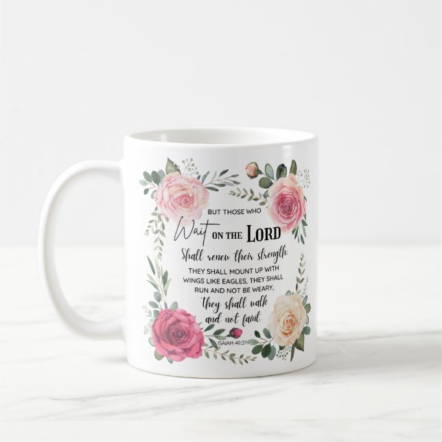 Christliche Isaiah 40:31 Kaffeetasse (Links)