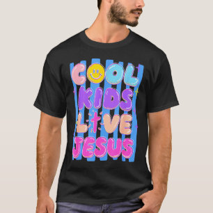 Christliche Jesus-Streifen Preppy coole Kids T-Shirt