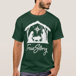 Christliche Jesus Wahre Geschichte Geburt Merry Xm T-Shirt