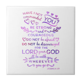 Christliche Joshua-1:9 Fliese