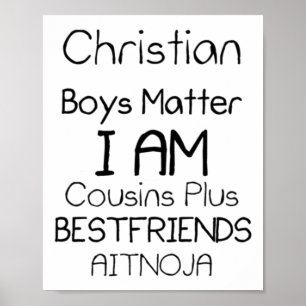 Christliche Jungs Ich bin Cousin Plus Die besten F Poster