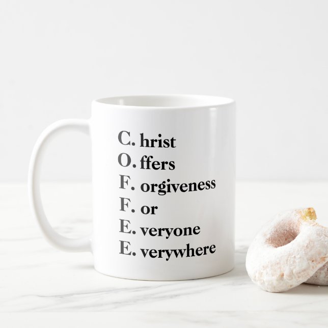 Christliche Kaffee-Tasse Kaffeetasse (Mit Donut)