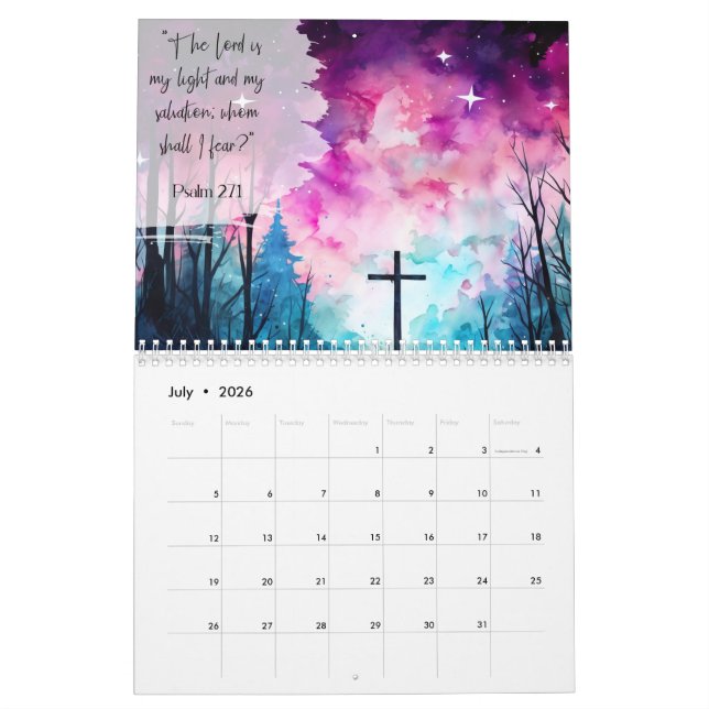 Christliche Kalenderbibliotheksschrift für Christe Kalender (Jul 2026)