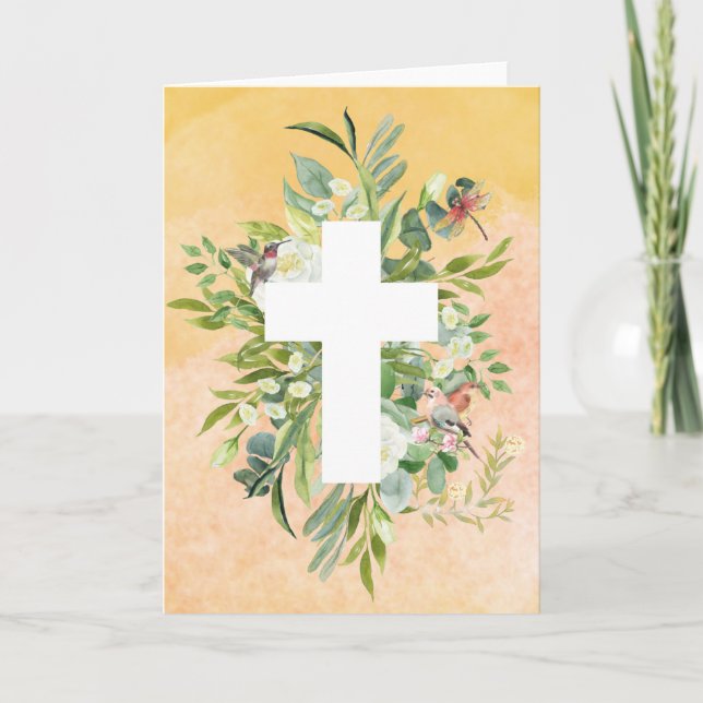Christliche Karte für das Wasserfarbkreuz (Vorderseite)