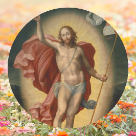 Christliche katholische Auferstehung Jesu Osters Runder Aufkleber