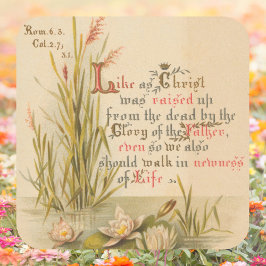 Christliche katholische Bibelkirche ist Ostern Quadratischer Aufkleber