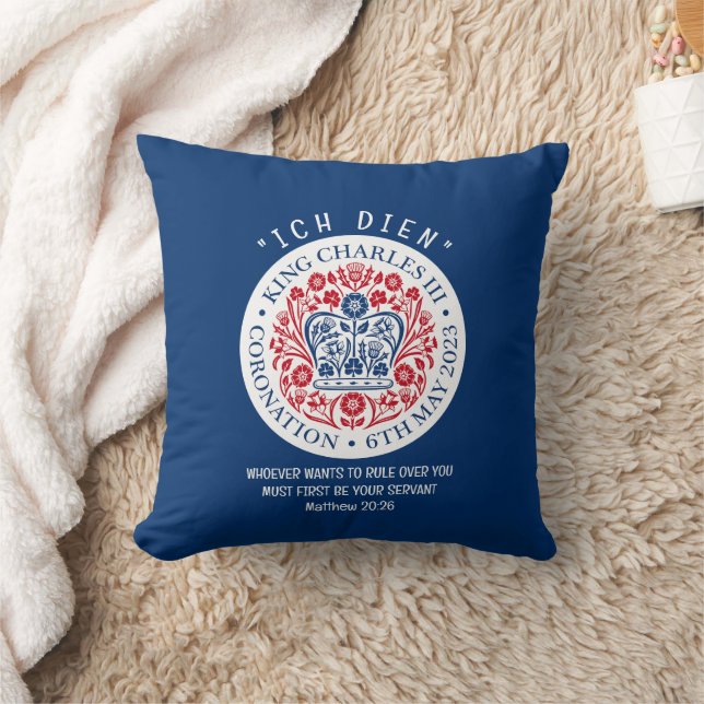 Christliche KING CHARLES III Krönung Kissen (Decke)