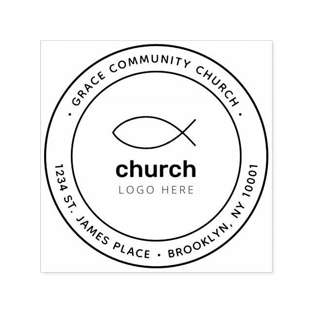 Christliche kirchliche Post versorgt Rücksendeadre Permastempel (Design)