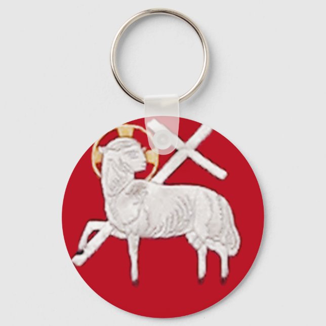 CHRISTLICHE KIRCHSYMBOLE-LAMB GOTT SCHLÜSSELANHÄNGER (Vorderseite)