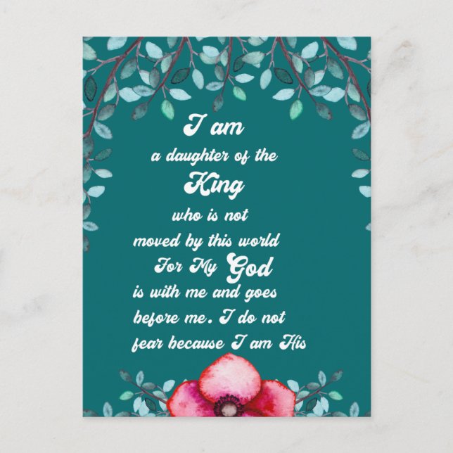 Christliche Königstochter Christlich  Postkarte (Vorderseite)