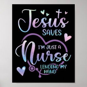 Christliche Krankenpflegerin Jesus Poster