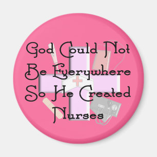 Christliche Krankenschwester-Geschenk-"Gott könnt Magnet