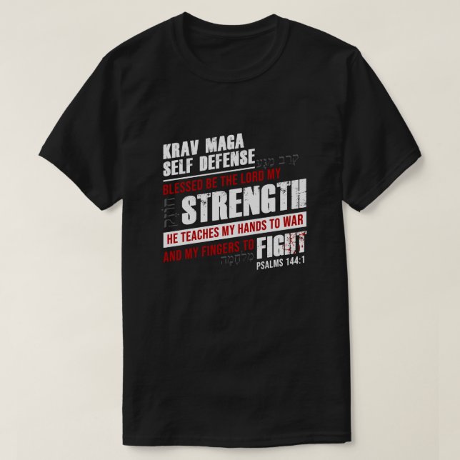 Christliche Krav Maga Selbstverteidigung T-Shirt (Design vorne)