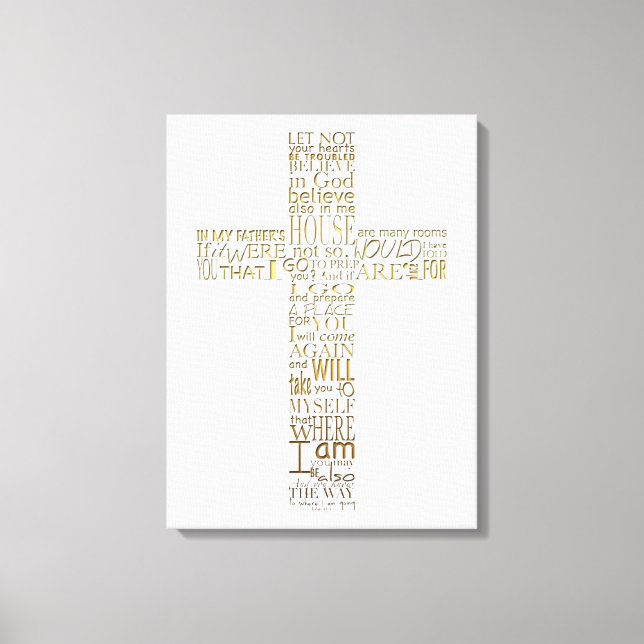 Christliche Kreuzbibelversen - Leinwand (Vorderseite)