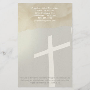 Christliche Kreuzgehärte auf Grau Briefpapier