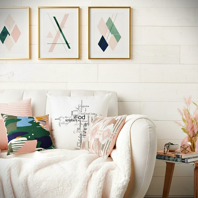 christliche Kreuzwörter Kissen (Von Creator hochgeladen)