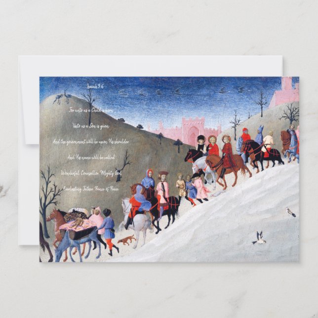 Christliche Krippe Feiertagskarte (Vorderseite)