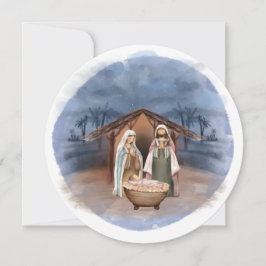 Christliche Krippe und Schrift Feiertagskarte