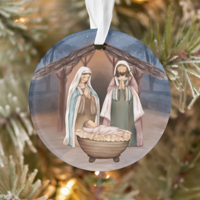 Christliche Krippe und Schrift Ornament (Baum)