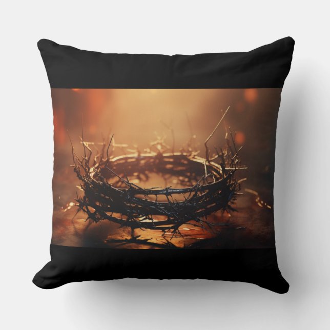 Christliche Krone von Thorns Jesus Kissen (Vorderseite)