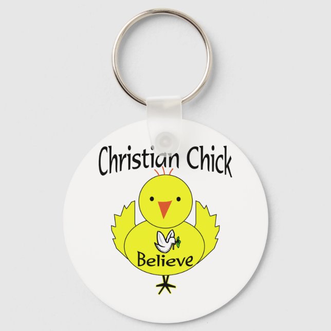 Christliche Küken Schlüsselanhänger (Vorderseite)