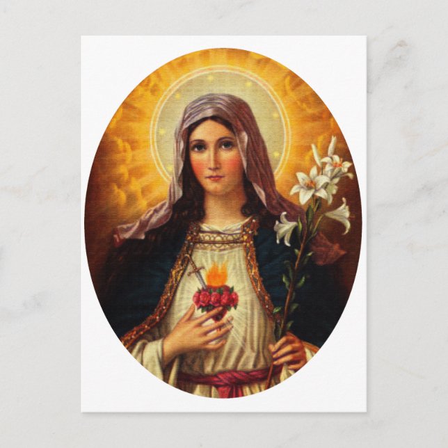 Christliche Kunst des Heiligen Herzens von Jesus u Postkarte (Vorderseite)