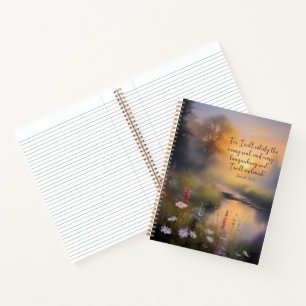 Christliche Kunst mit Wildblumen auffüllen Notizbuch
