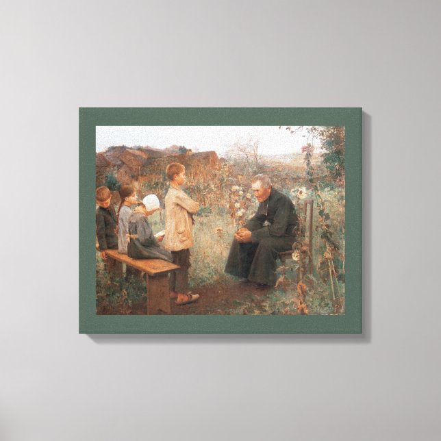 Christliche Kunsthistorikstradition Lehre und Kind Leinwanddruck (Vorderseite)