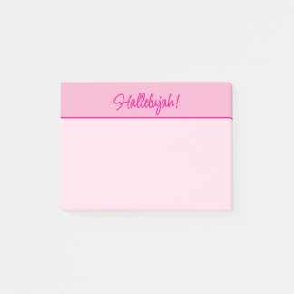 Christliche Lady's Pink Hallelujah Minimalistisch Post-it Klebezettel
