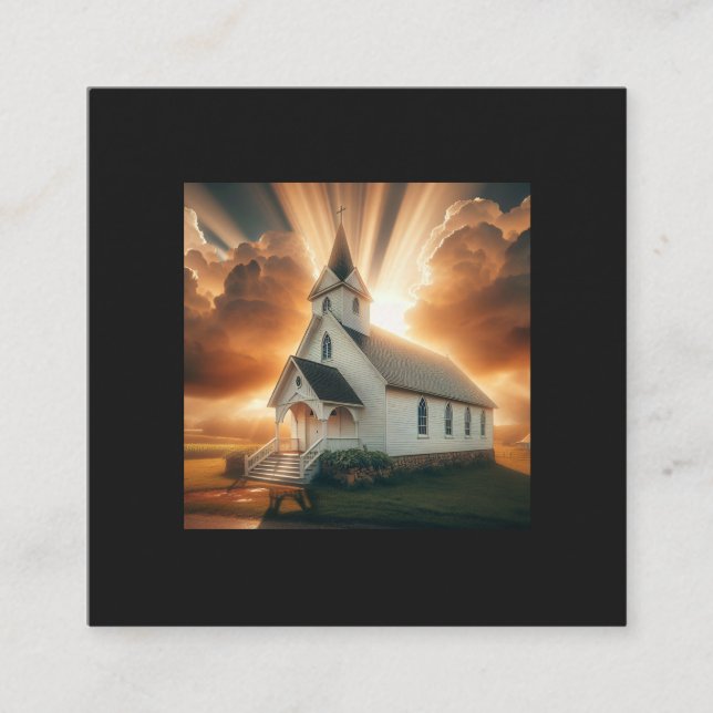 Christliche Landeskirche Quadratische Visitenkarte (Vorderseite)