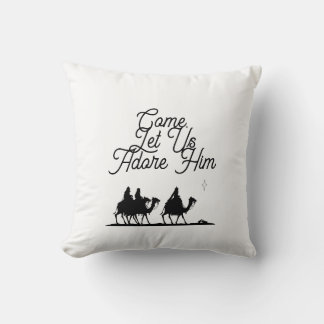 Christliche Lass Us Adore Ihm Weihnachten Kissen