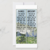 Christliche Lesezeichen zur naturnahen Wasserfarbe