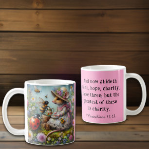 Christliche Liebe Corinthians Verse Whimsical Kaffeetasse