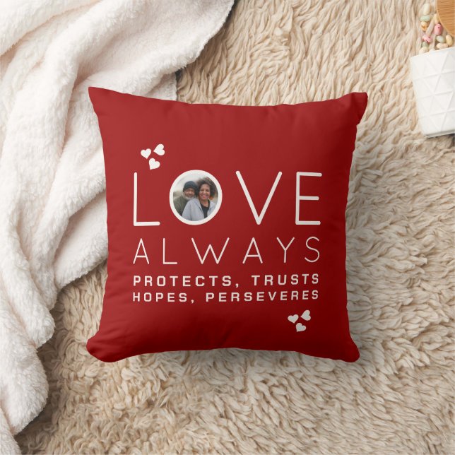 Christliche LIEBE IMMER Foto Valentinstag Kissen (Decke)