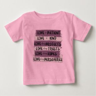 Christliche Liebe ist 1 Korinther 13 Jesus Pink Baby T-shirt