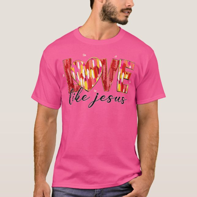 Christliche Liebe wie die Coquette des Valentinsta T-Shirt (Vorderseite)