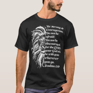 Christliche Lion Joshua 19 sei stark mutig Bibl T-Shirt