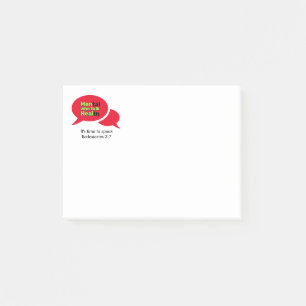 Christliche Männer, die sprechen, heilen psychisch Post-it Klebezettel