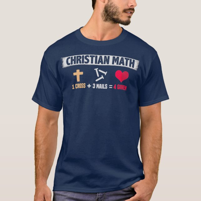 Christliche Matte 1 Kreuz 3 Nägel 4 T-Shirt (Vorderseite)
