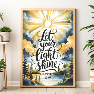 Christliche Mauerzeichnung gelassen Poster