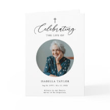 Christliche Memorial Foto Obituary Service Program