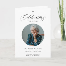 Christliche Memorial Foto Obituary Service Program Karte