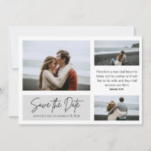 Christliche Minimalistische Save the Date FotoColl