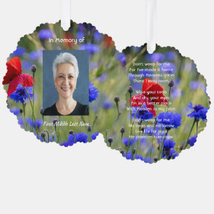 Christliche Mohn Kornblume Wiese Gedenkstätte  Ornament Karte