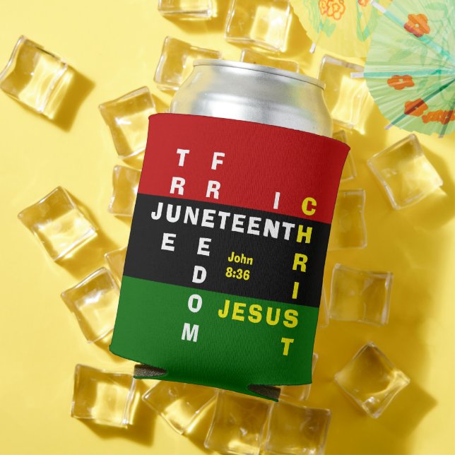 Christliche Monogram JUNETEENTH Can Cooler Dosenkühler (In Situ Sommer)